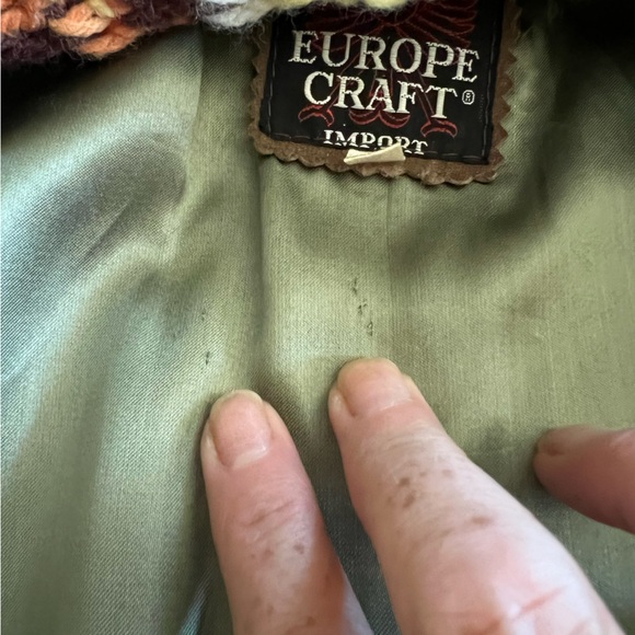 Men’s vintage suede leather coat - size 40 - Picture 12 of 15